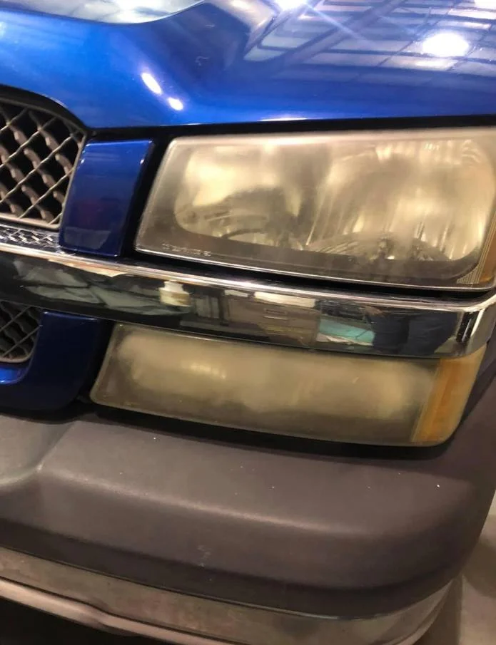 Headlight restoration before detailing